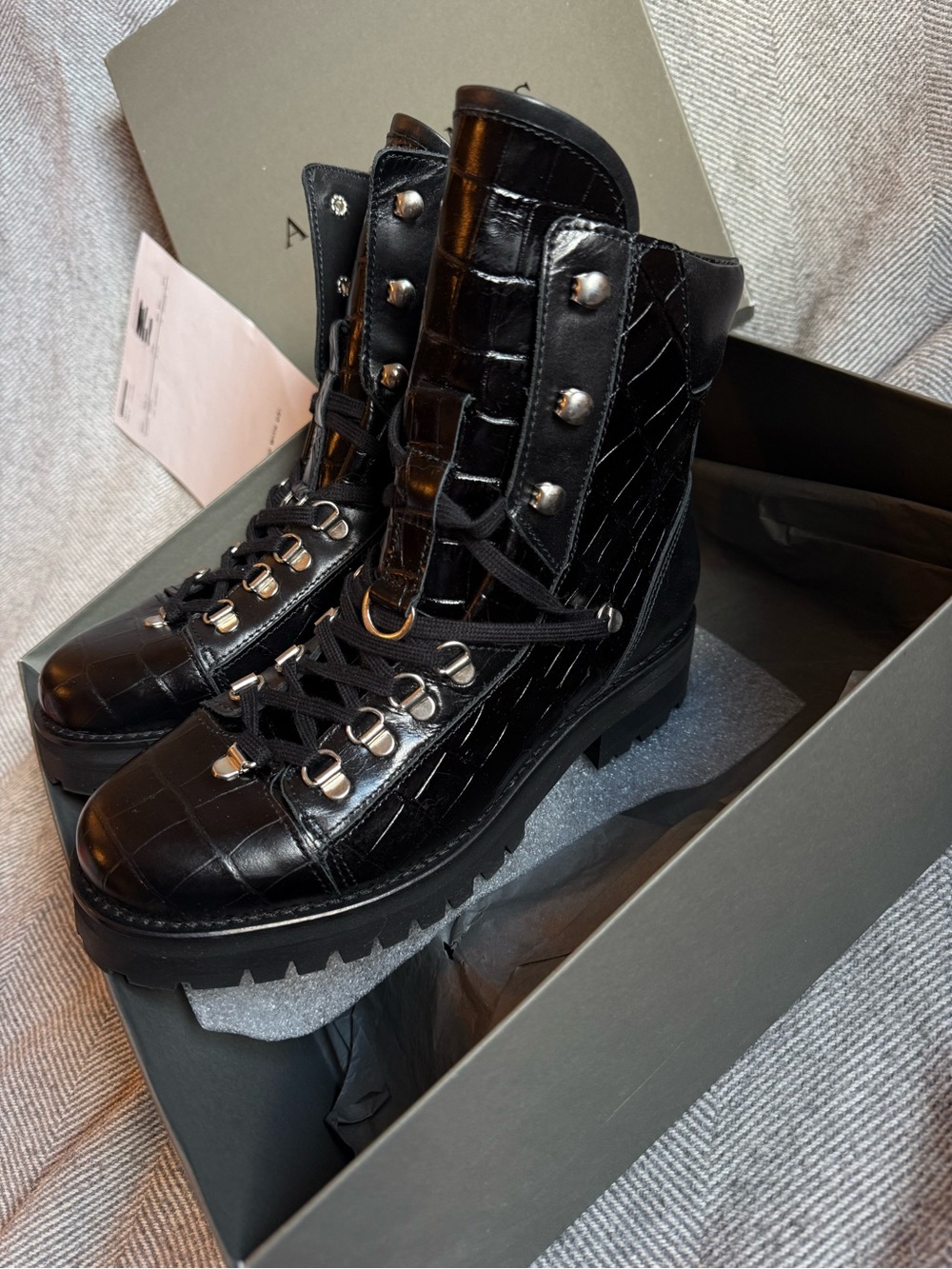 AllSaints Franca Lace Up Boots SO CUTE FOR FALL make me an offer🖤